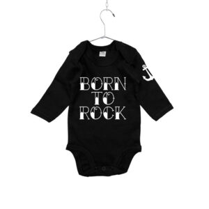 Babybody schwarz Born to Rock