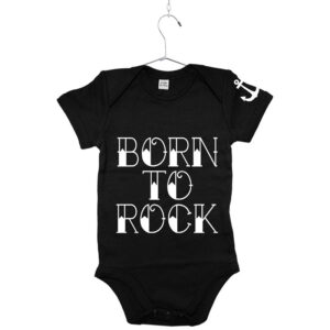 Babybody schwarz Born to Rock