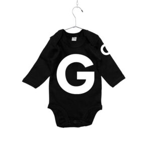 Babybody schwarz mit Buchstaben ABC G