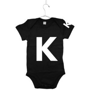 Babybody schwarz mit Buchstaben ABC K
