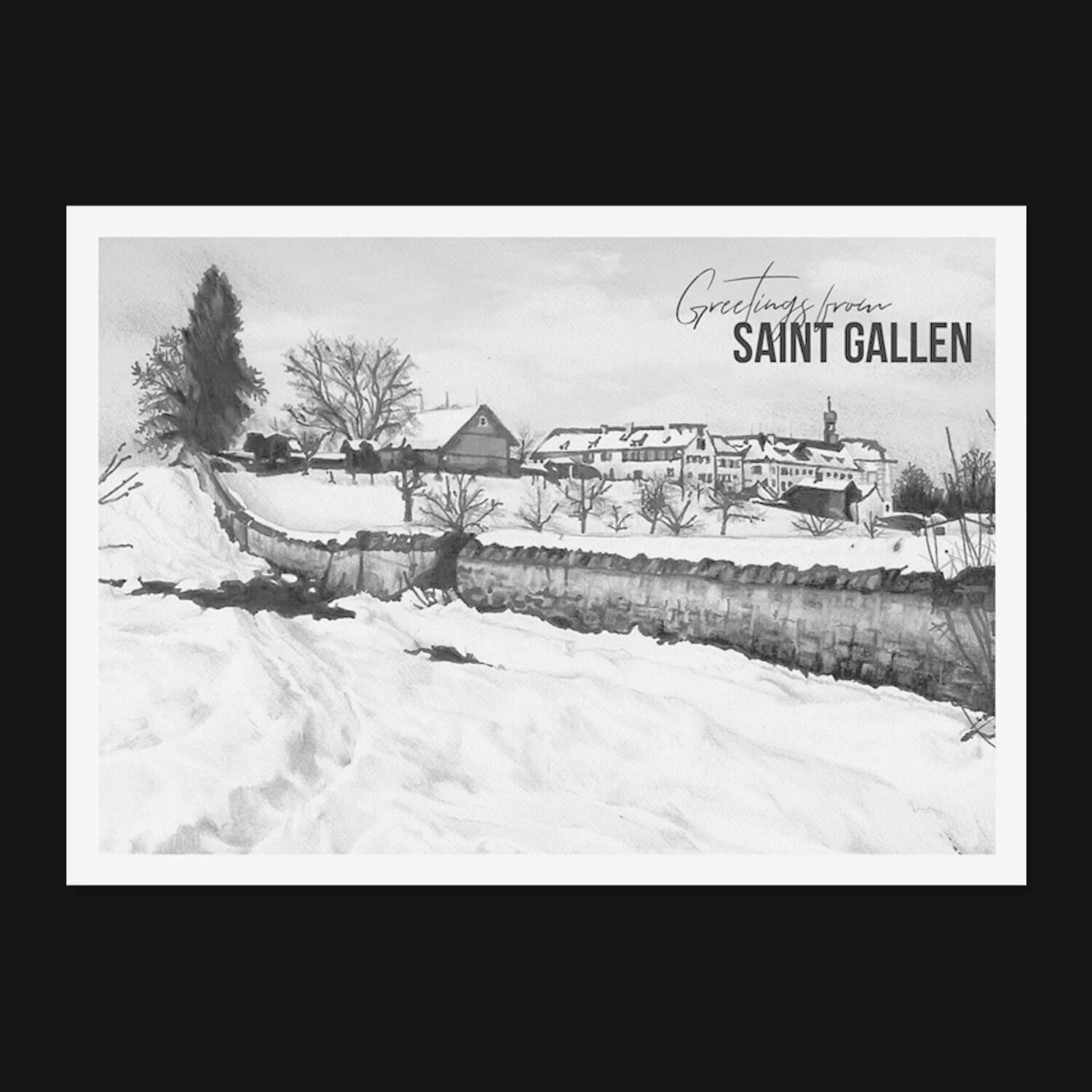 Postkarte Kloster Notkersegg St.Gallen