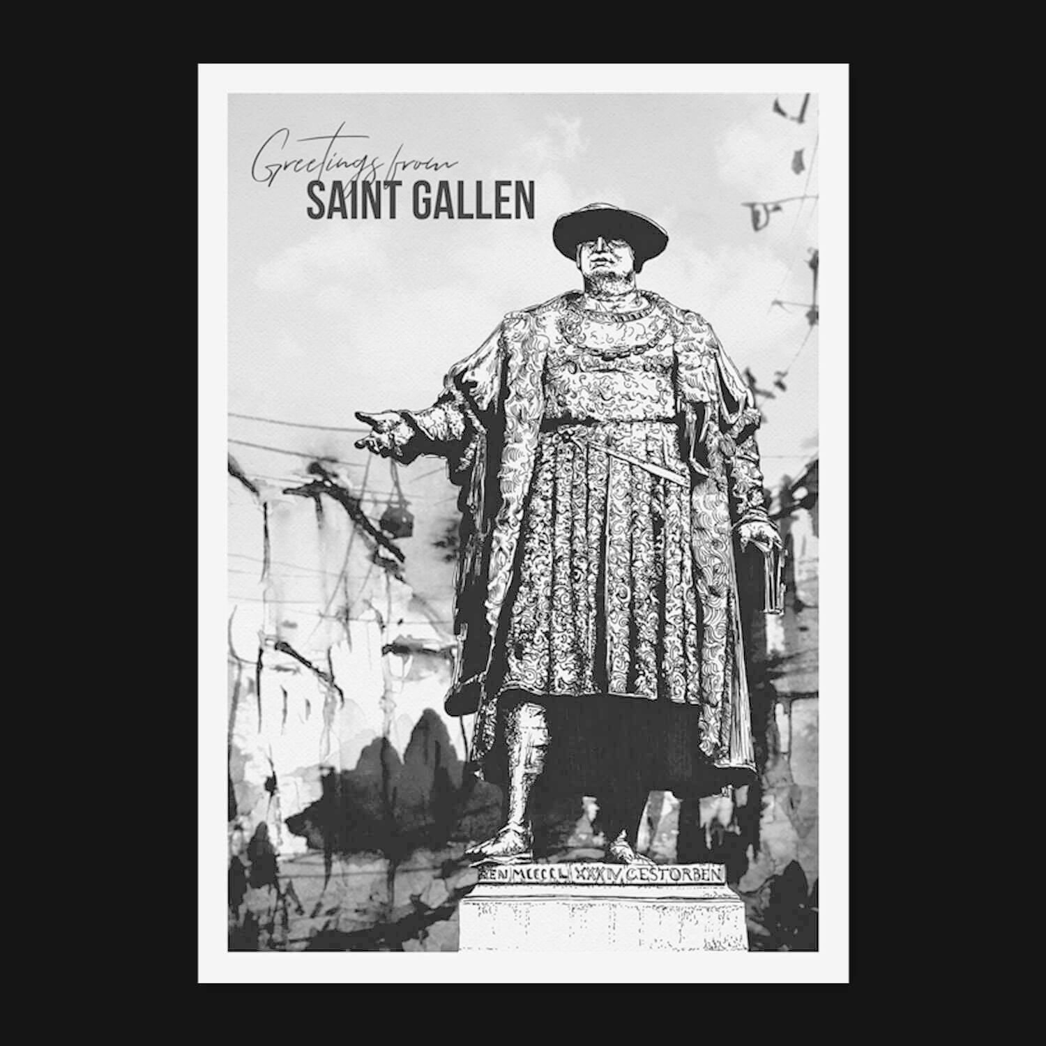 Postkarte Vadian St.Gallen