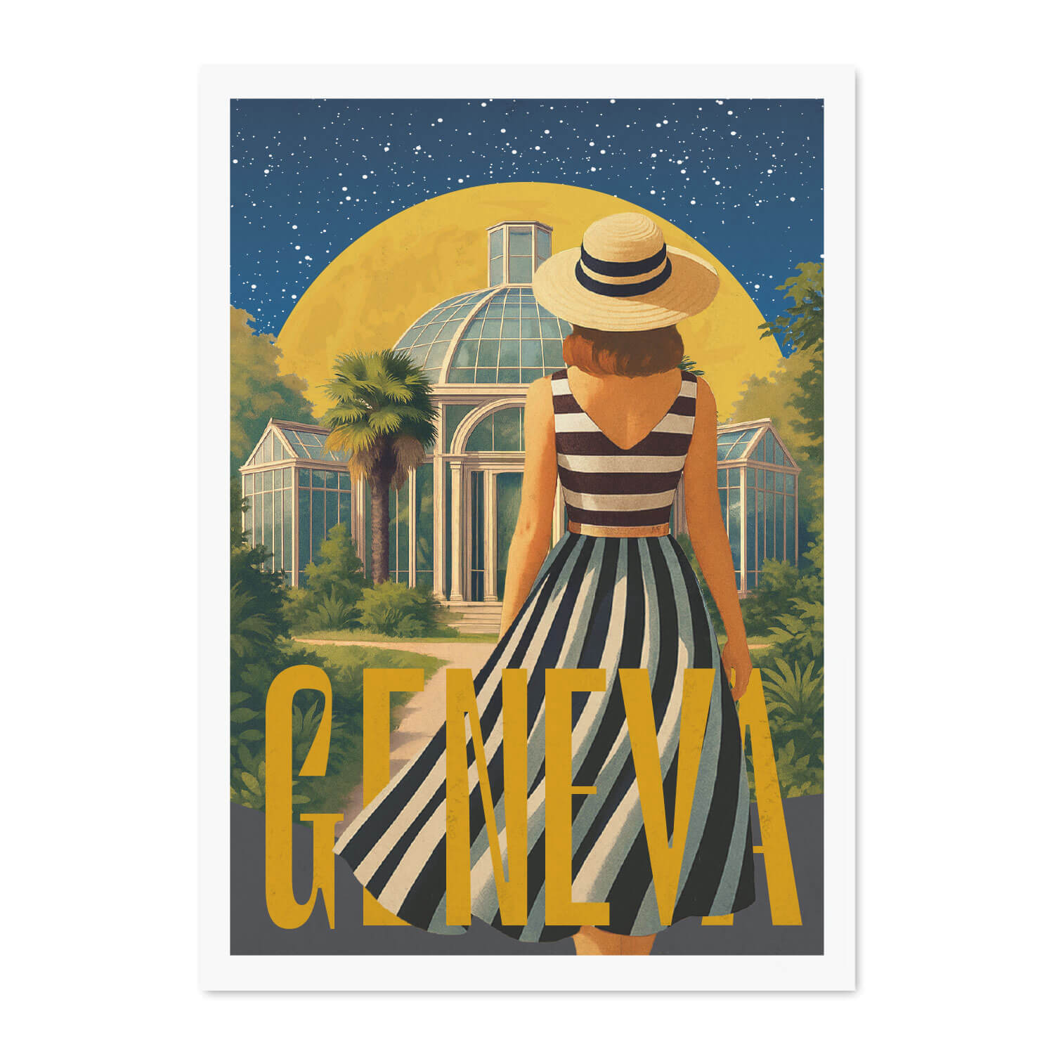 Postkarte DIN A6 – Geneva, Conservatory and Botanical Garden
