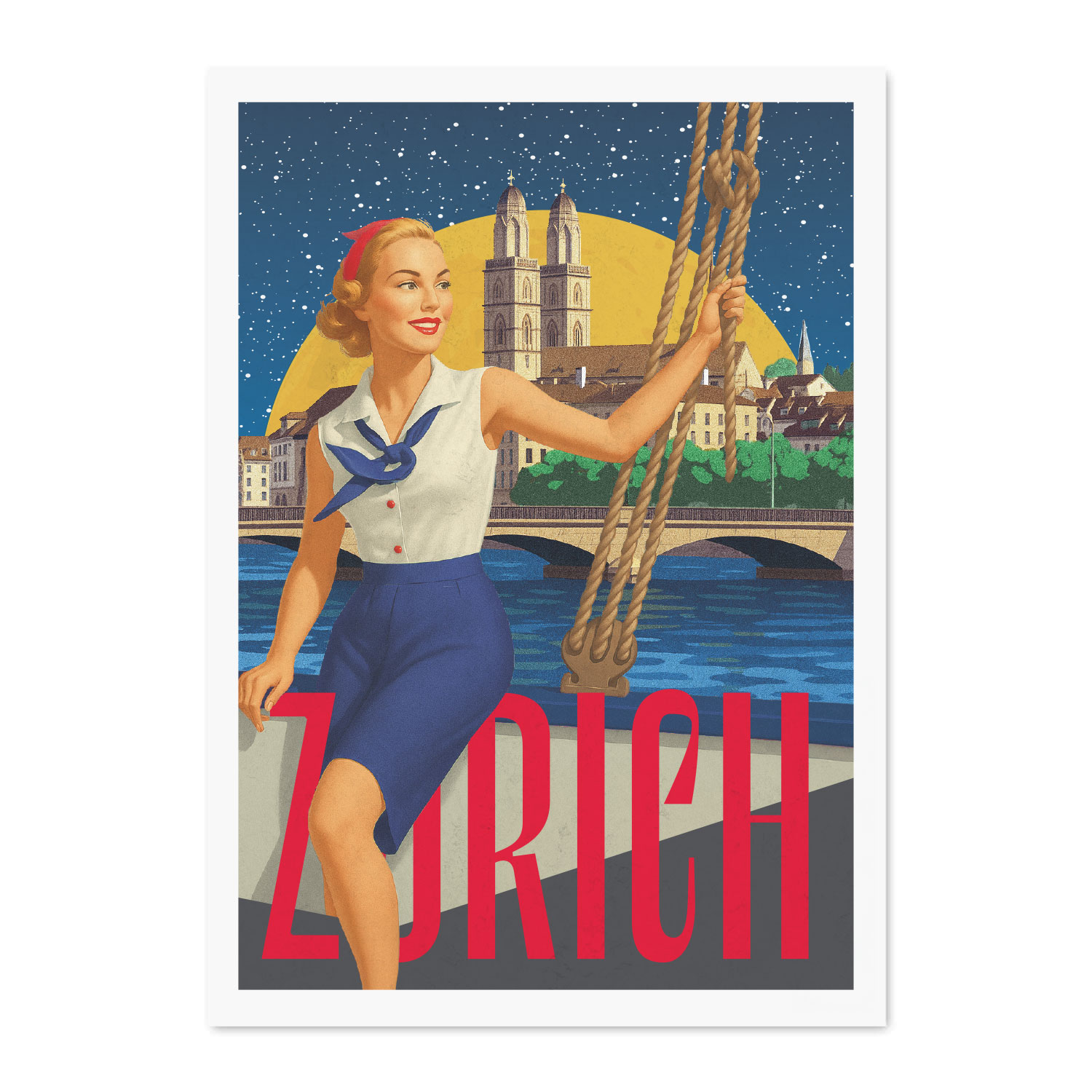 Postkarte DIN A6 – Zurich, Lake Cruises